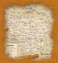 Подробная карта Литвы