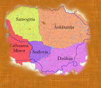 Этнографическая карта Литвы