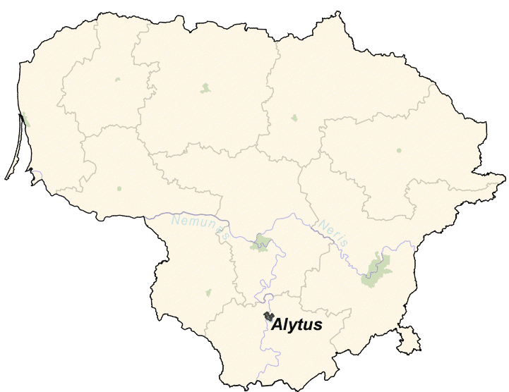 карта алитуса